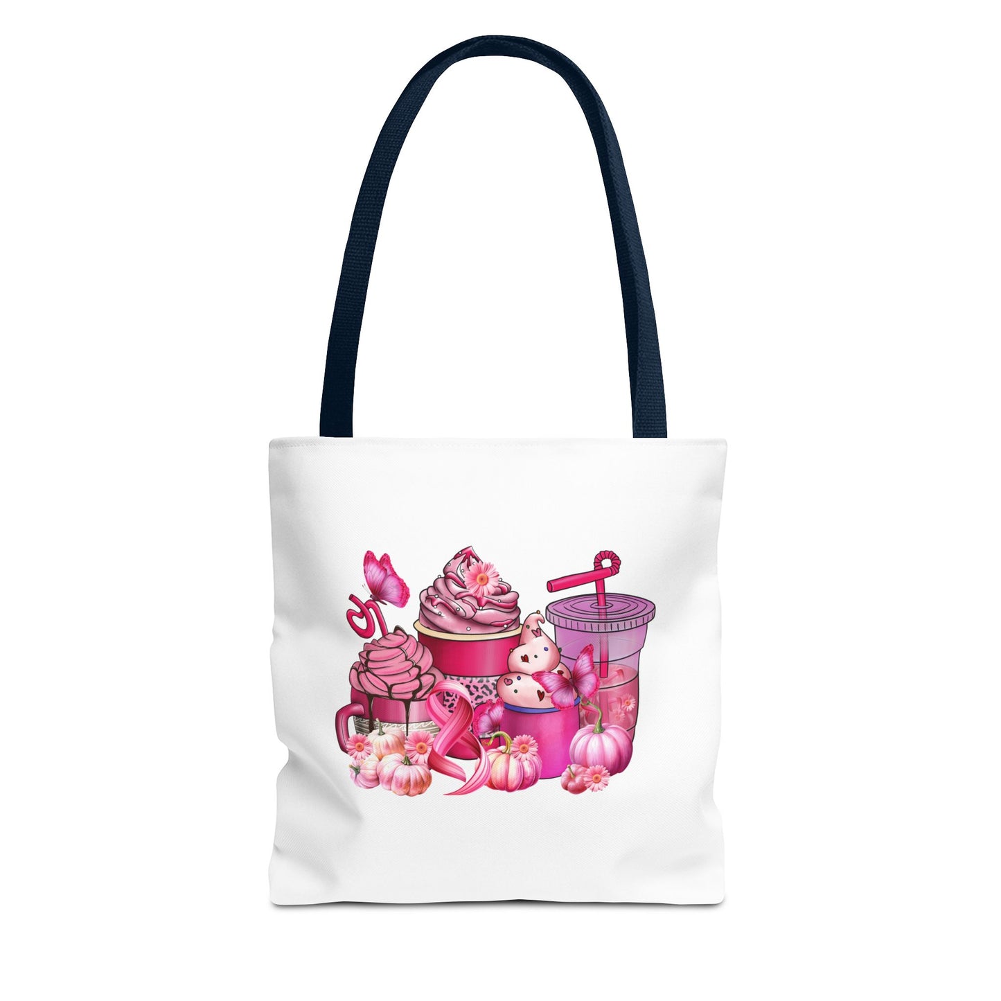 Breast Cancer Coffee Cup Tote Bag (AOP)