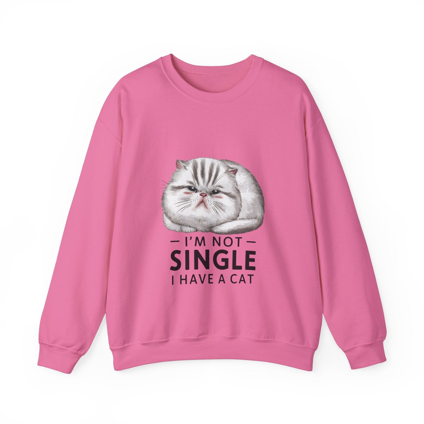 I'm Not Single I Have A Cat-Unisex Heavy Blend™ Crewneck Sweatshirt