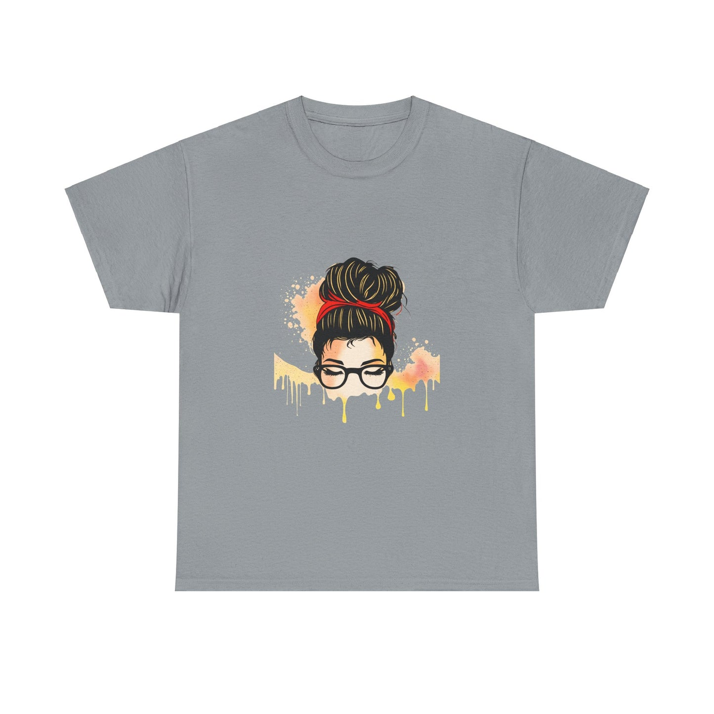 Girl With Glasses-Unisex Heavy Cotton Tee