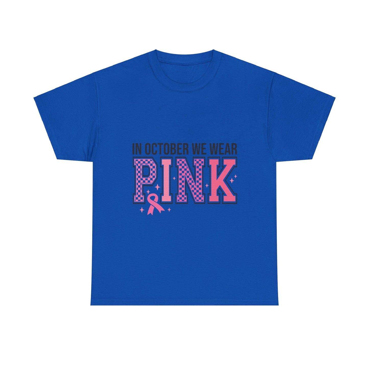 In October We Wear Pink-Unisex Heavy Cotton Tee