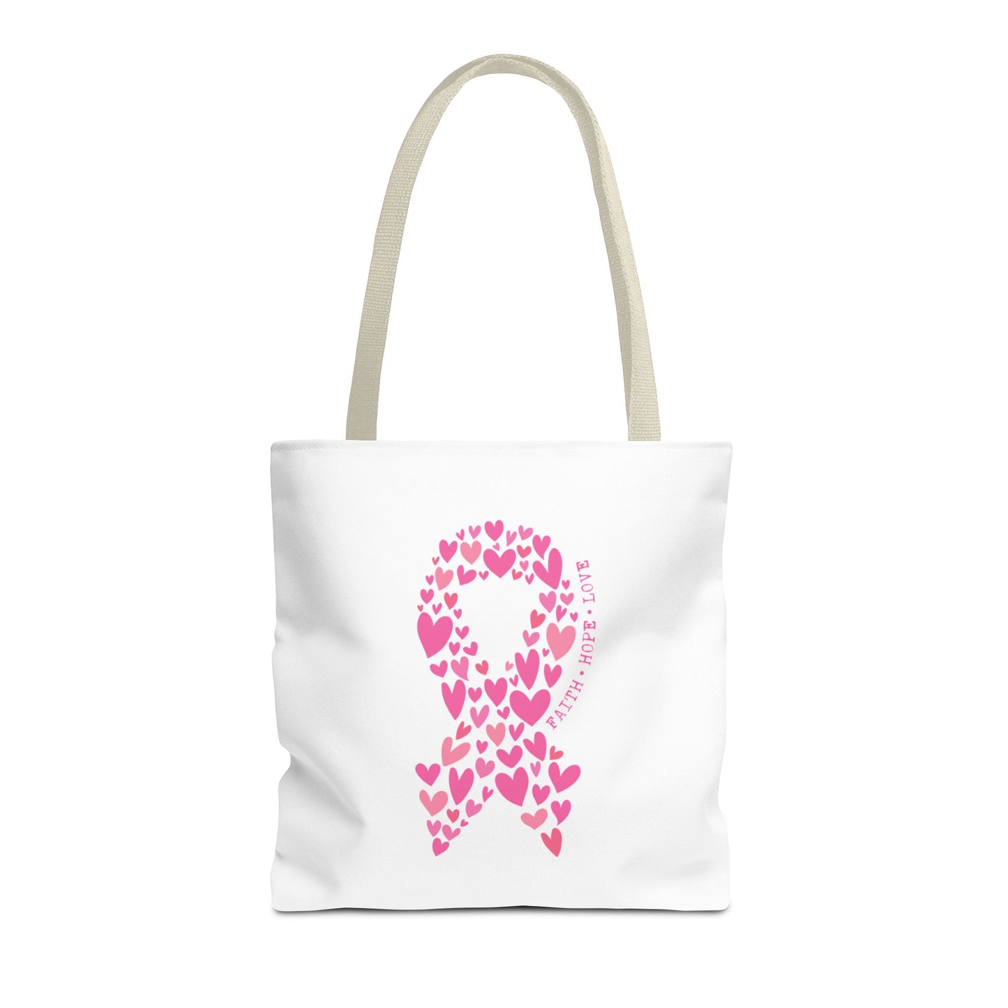 Faith*Hope*Love- Pink Ribbon-Tote Bag (AOP)