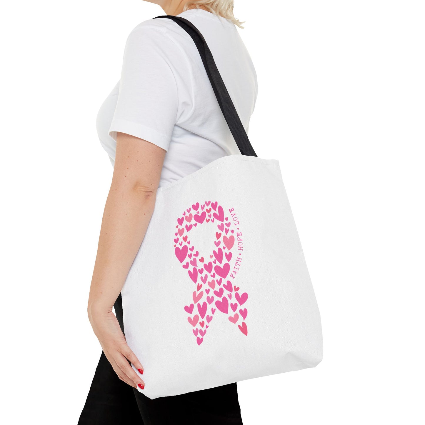 Faith*Hope*Love- Pink Ribbon-Tote Bag (AOP)