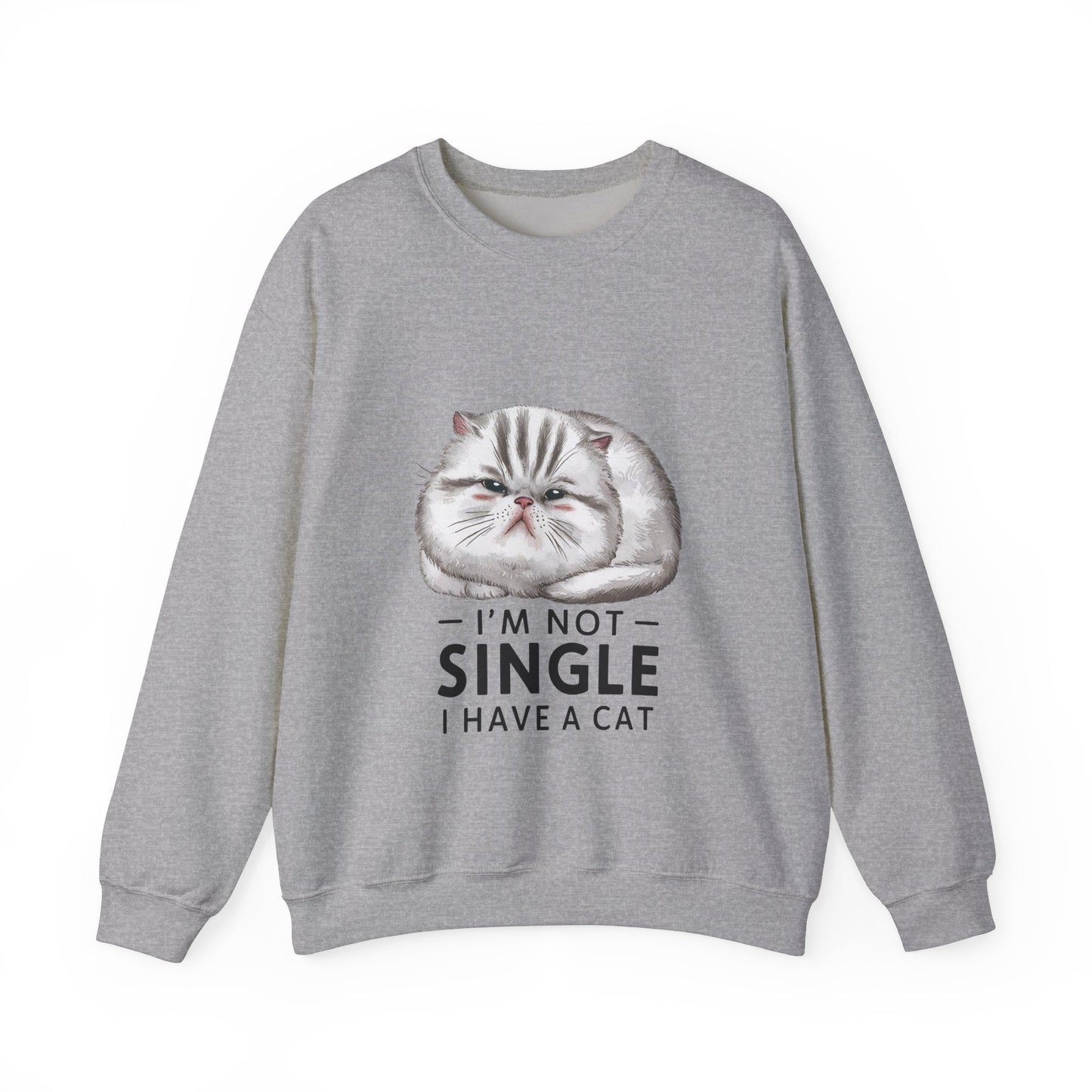 I'm Not Single I Have A Cat-Unisex Heavy Blend™ Crewneck Sweatshirt