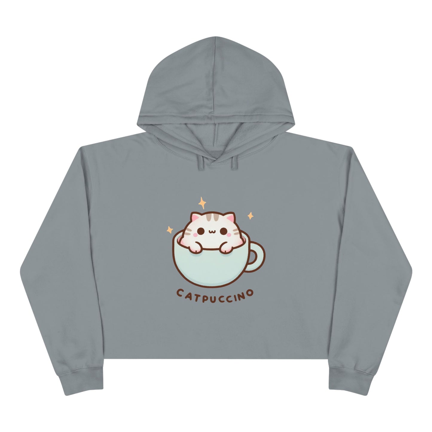 Catpuccino-Crop Hoodie