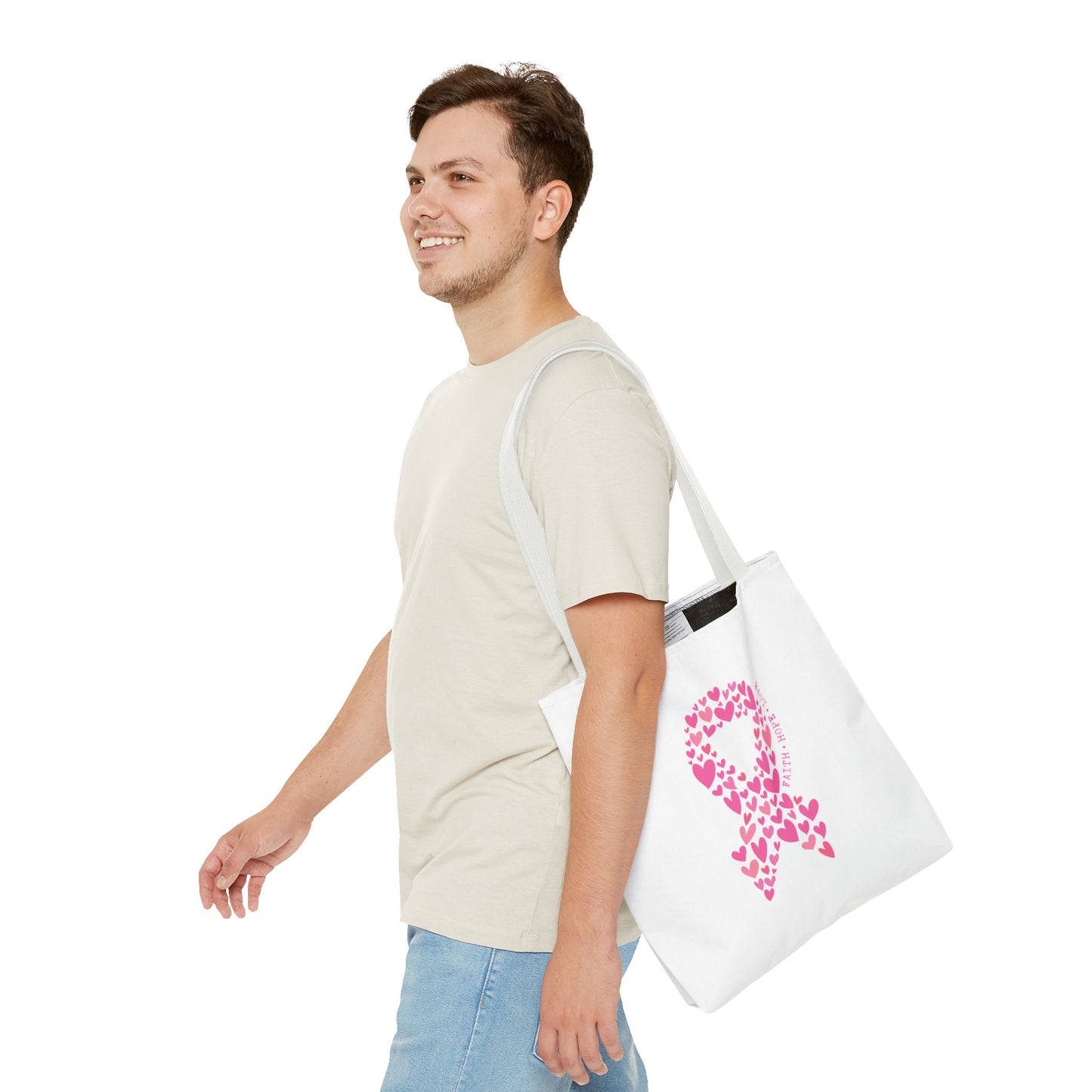 Faith*Hope*Love- Pink Ribbon-Tote Bag (AOP)