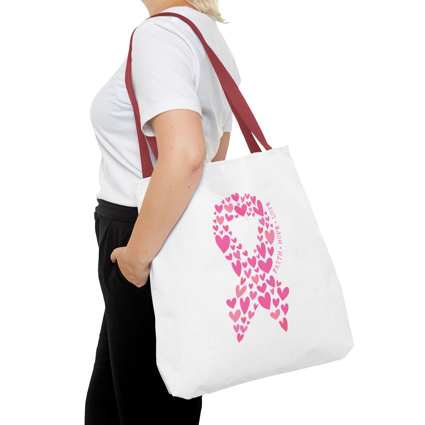 Faith*Hope*Love- Pink Ribbon-Tote Bag (AOP)