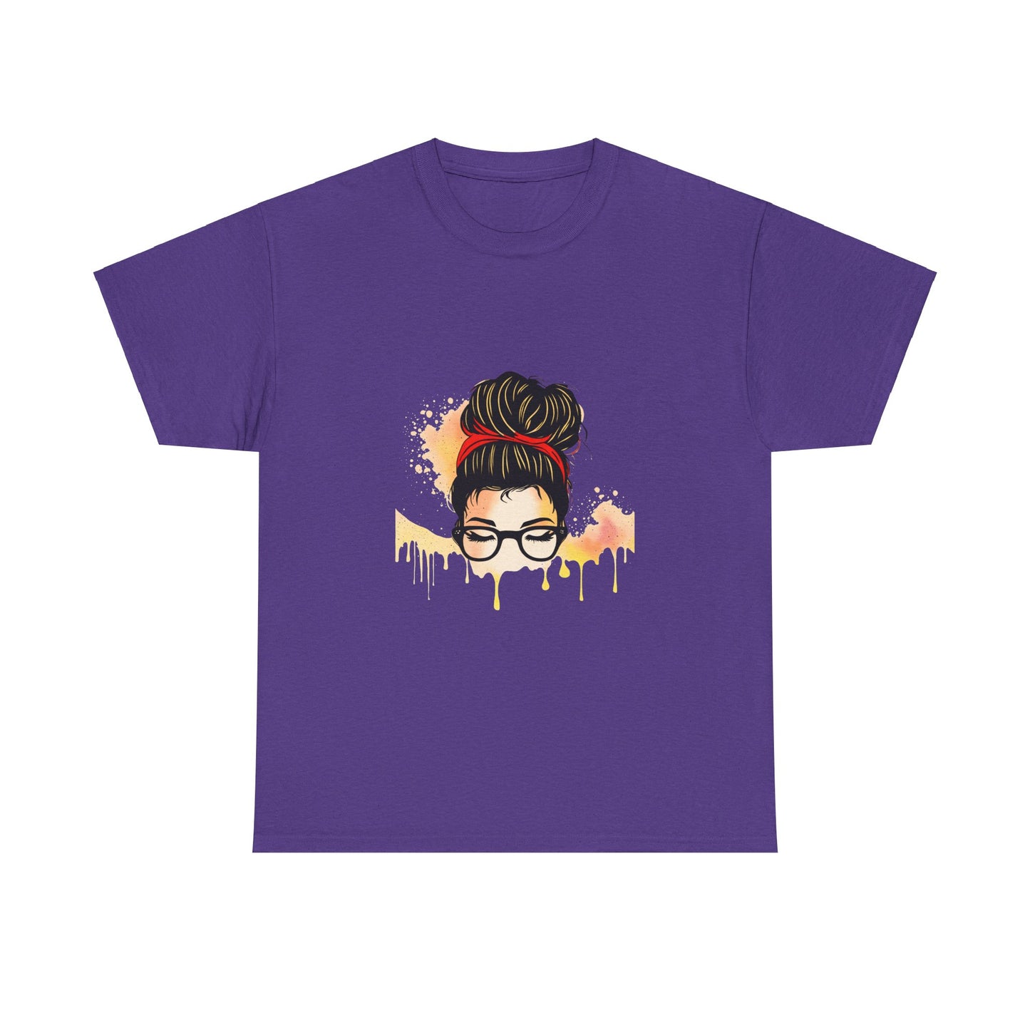 Girl With Glasses-Unisex Heavy Cotton Tee