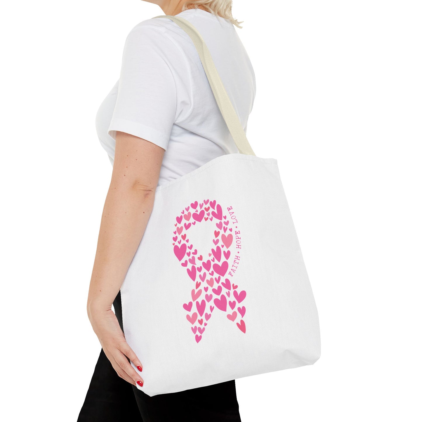 Faith*Hope*Love- Pink Ribbon-Tote Bag (AOP)