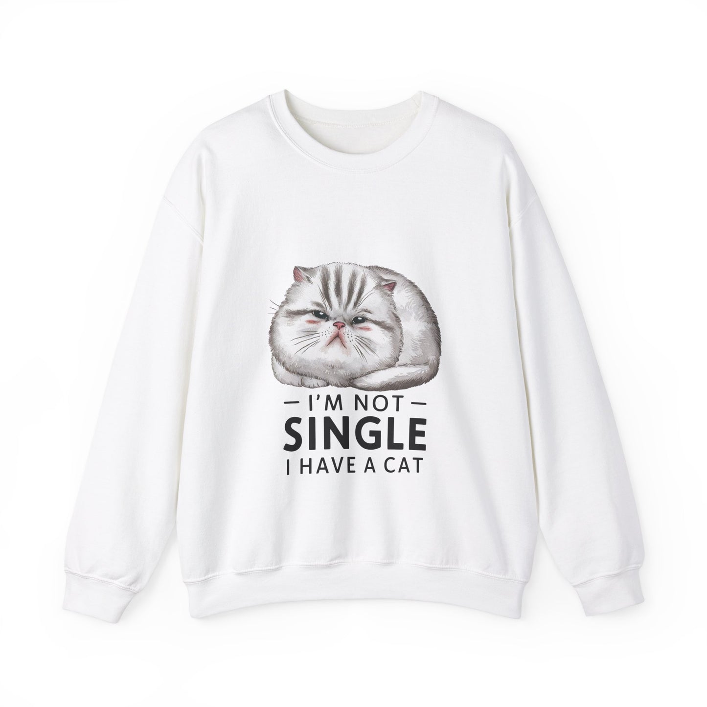 I'm Not Single I Have A Cat-Unisex Heavy Blend™ Crewneck Sweatshirt