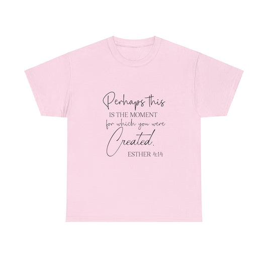 Perhaps This Is The Moment For Which You Were Created-Esther 4:14; T-Shirt