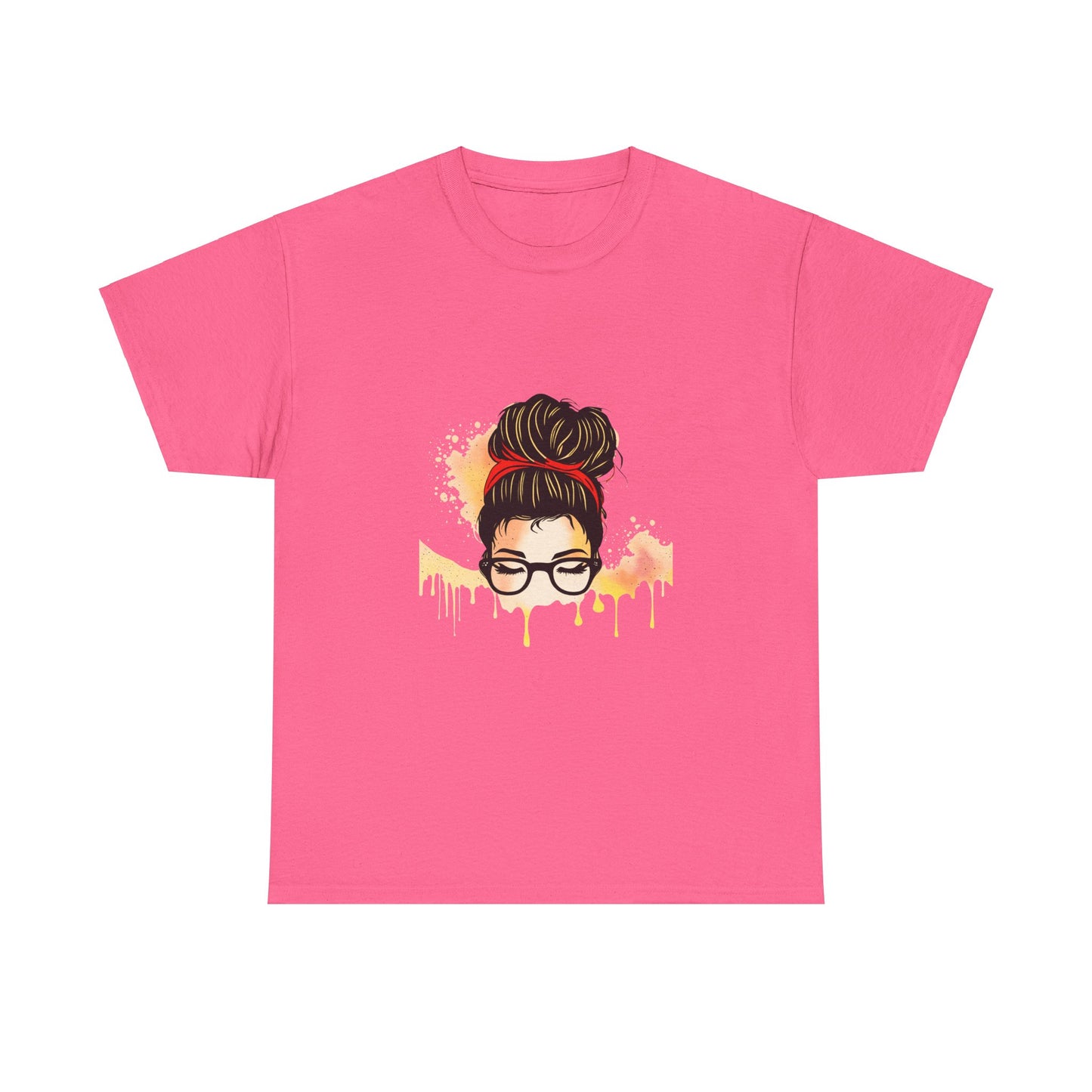 Girl With Glasses-Unisex Heavy Cotton Tee