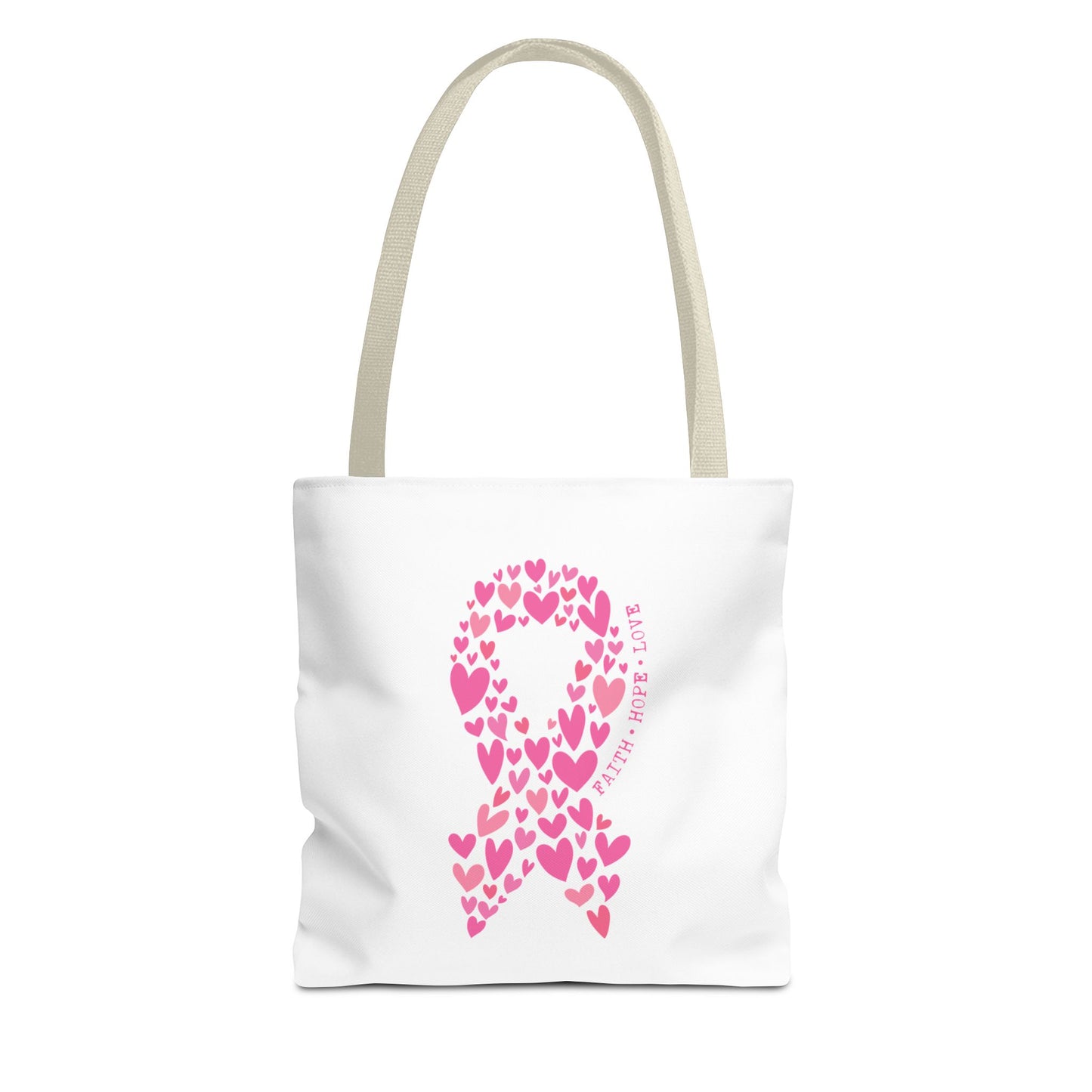 Faith*Hope*Love- Pink Ribbon-Tote Bag (AOP)