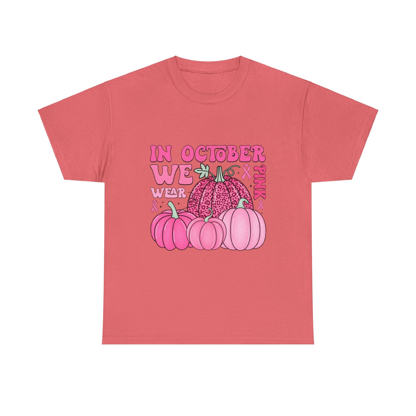 In October We Wear Pink-Unisex Heavy Cotton Tee