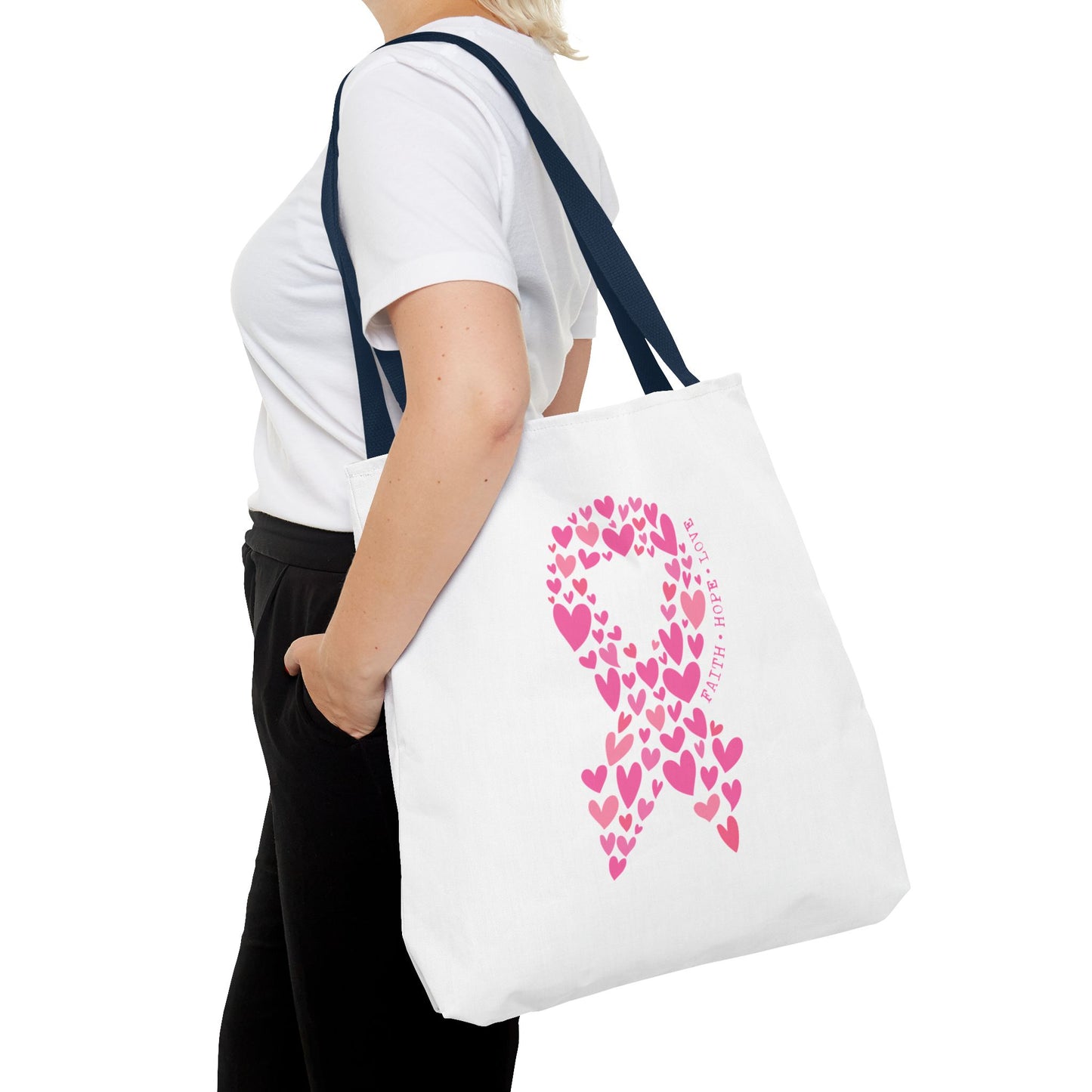 Faith*Hope*Love- Pink Ribbon-Tote Bag (AOP)