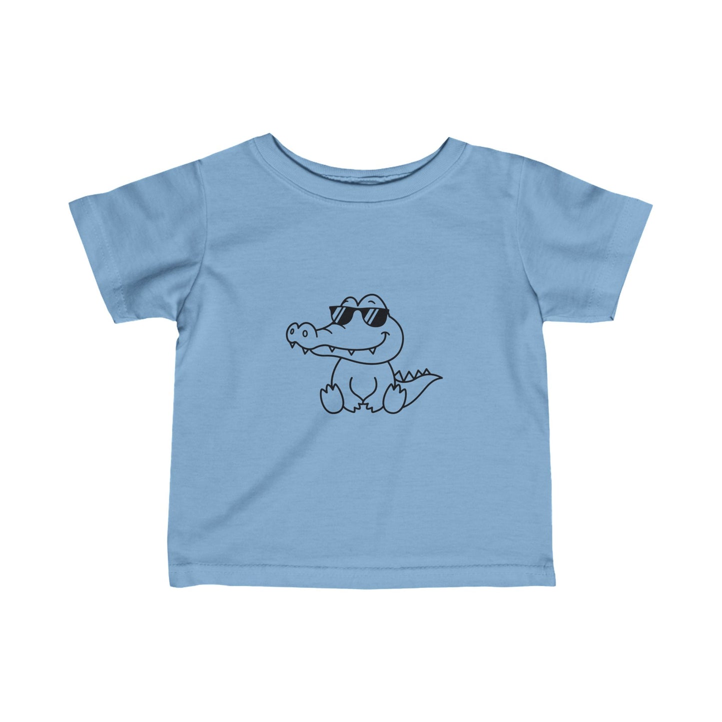 Alligator With Glasses- Infant Fine Jersey Tee (6M-24M)