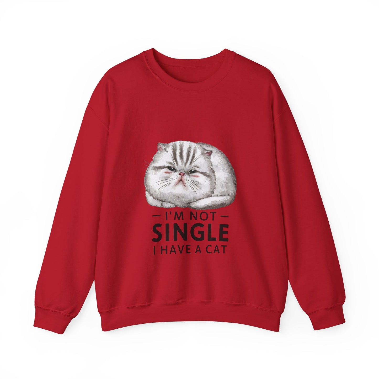 I'm Not Single I Have A Cat-Unisex Heavy Blend™ Crewneck Sweatshirt