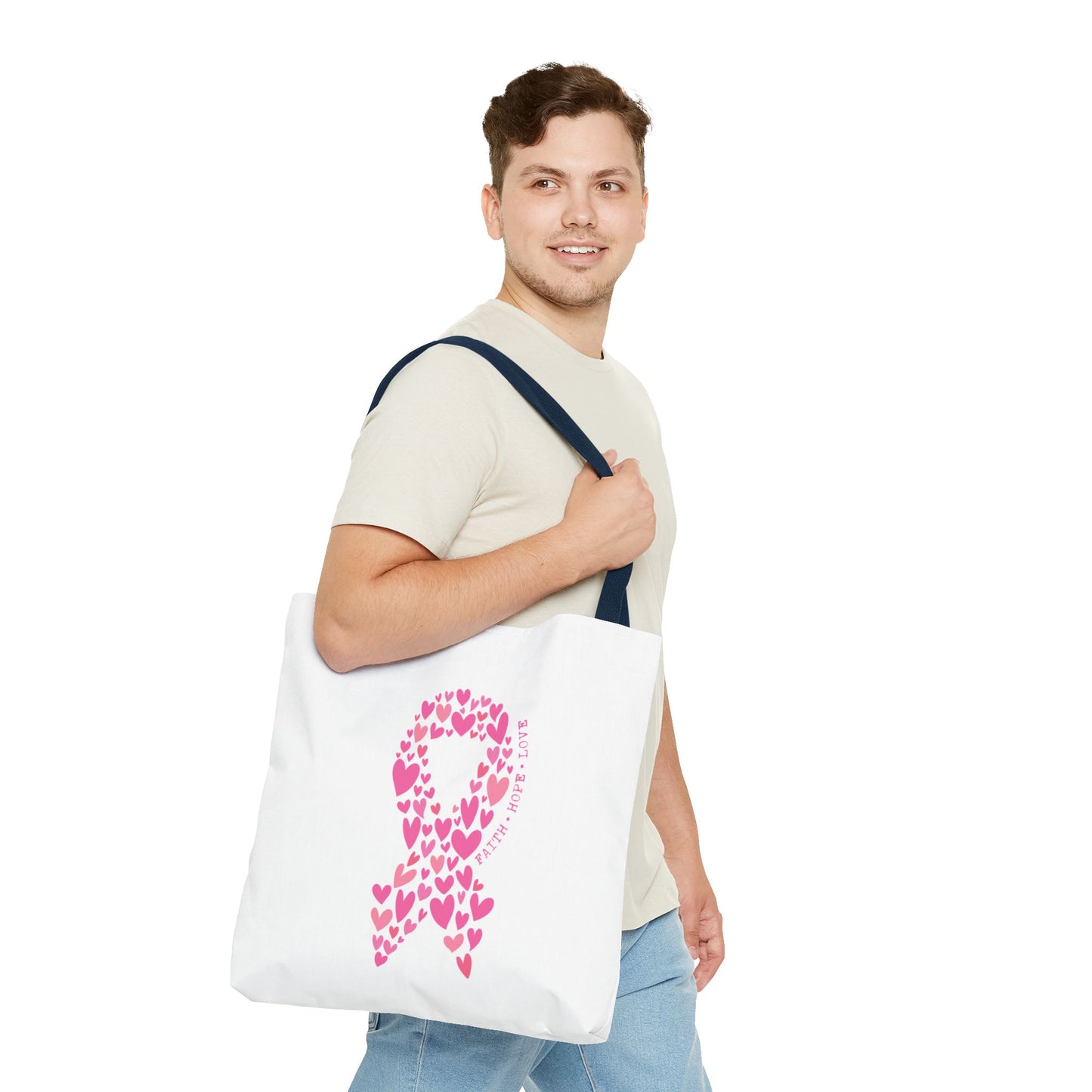 Faith*Hope*Love- Pink Ribbon-Tote Bag (AOP)