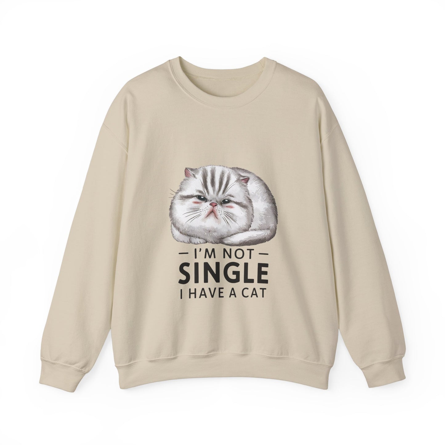 I'm Not Single I Have A Cat-Unisex Heavy Blend™ Crewneck Sweatshirt