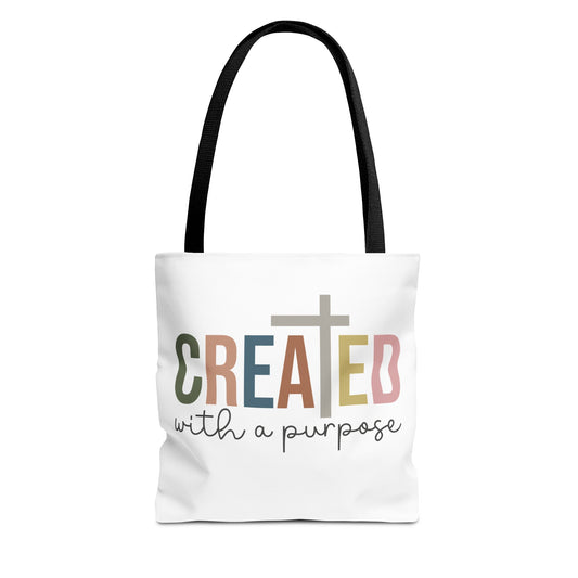 Created With A Purpose- Tote Bag (AOP)