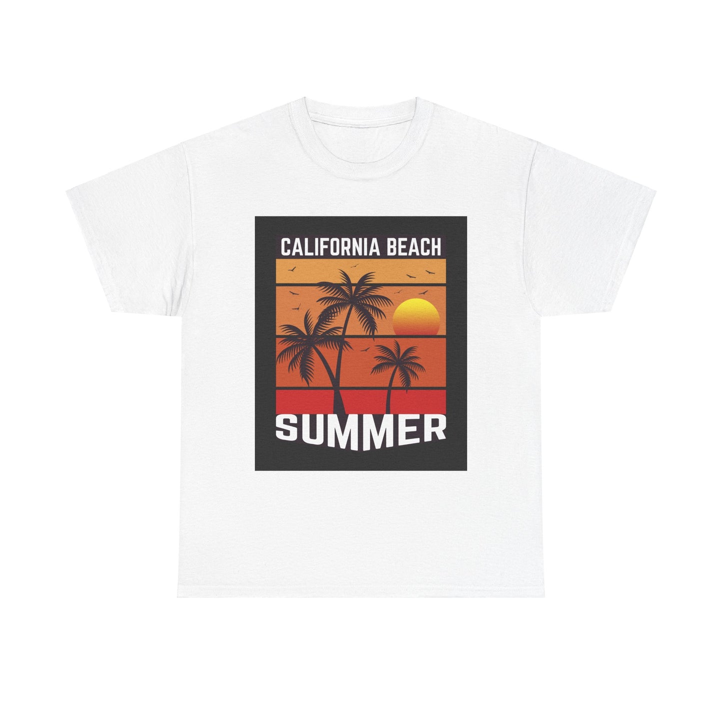 California Beach Summer-Unisex Heavy Cotton Tee