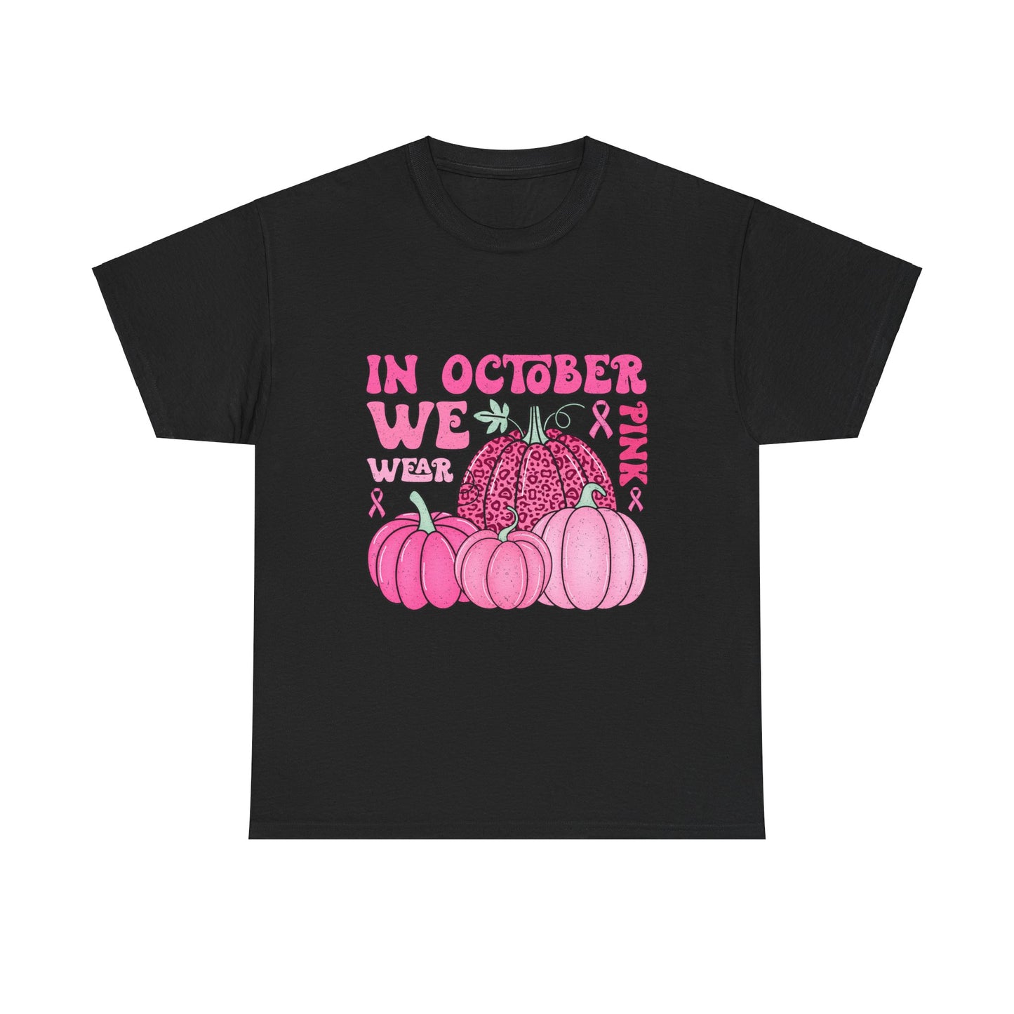 In October We Wear Pink-Unisex Heavy Cotton Tee