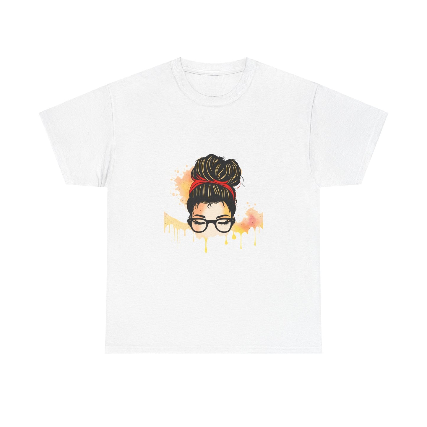 Girl With Glasses-Unisex Heavy Cotton Tee