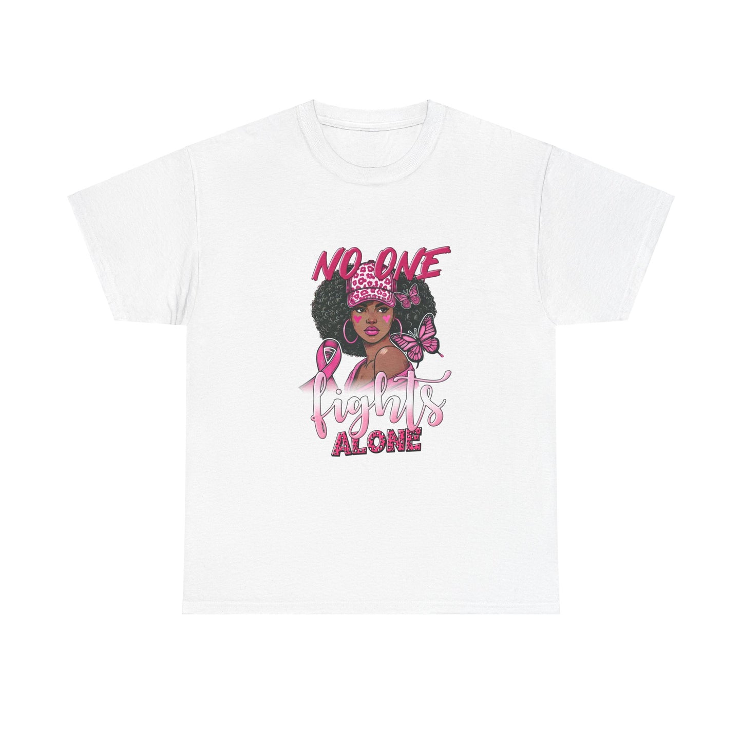 No One Fights Alone-Unisex Heavy Cotton Tee