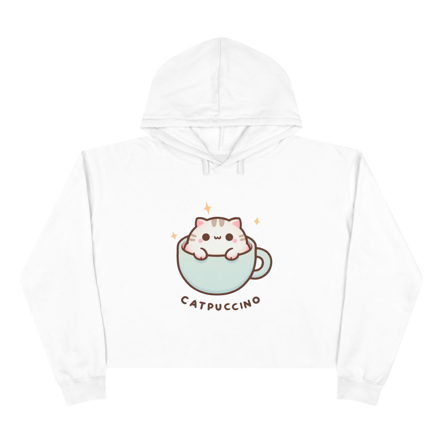 Catpuccino-Crop Hoodie